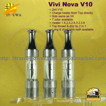 Hot selling quality vivi nova V10  with metal drip tip 2.0m